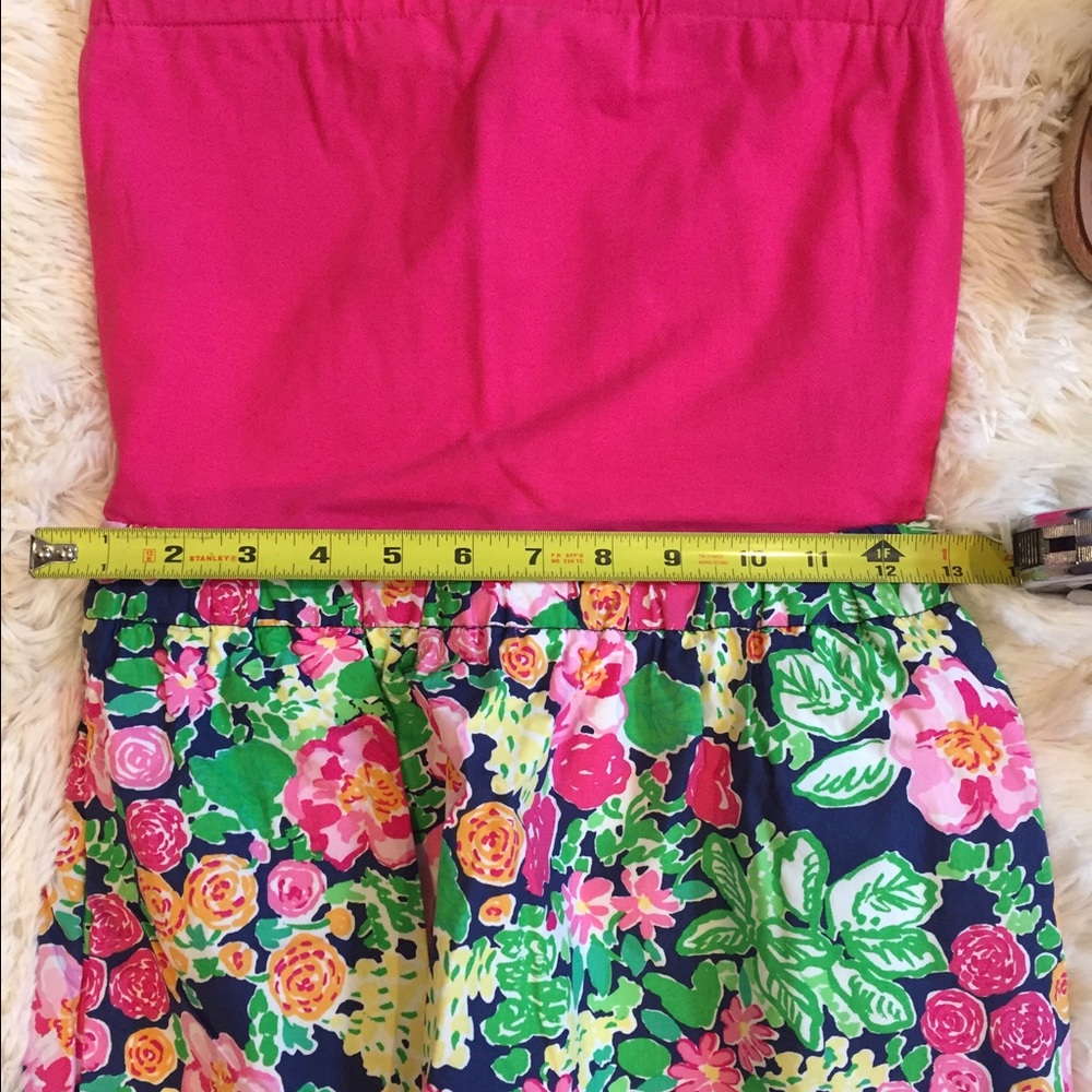🎉HP!!🎉 Lilly Pulitzer Pink Navy Floral Dress XS - Picture 4 of 4